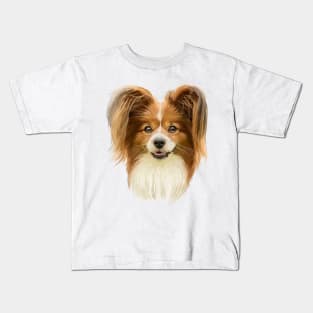 Papillon dog Kids T-Shirt